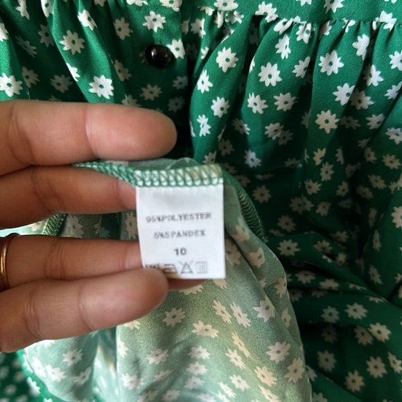 Plus Size Green Floral Dress - Picture 6 of 9